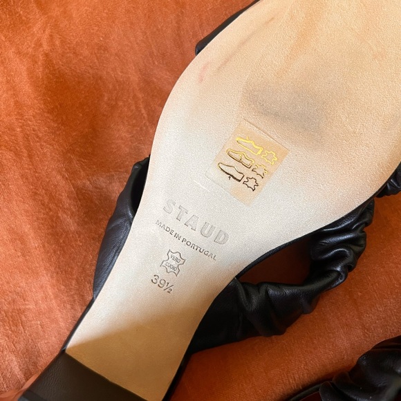 Staud Frankie Criss Cross Heels in Black - Picture 2 of 3